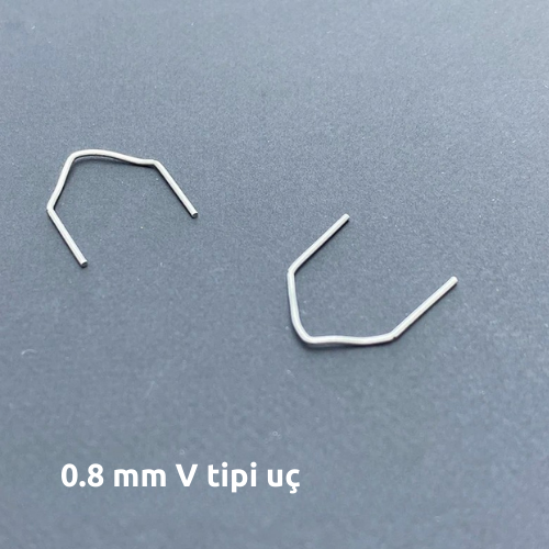 100 Adet Çelik Tamir Teli – 0.8 mm Plastik Kaynak Ucu (S V W Tipi)