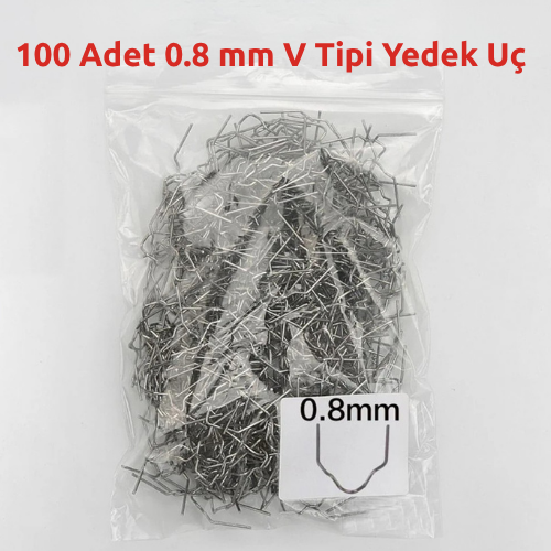 100 Adet Çelik Tamir Teli – 0.8 mm Plastik Kaynak Ucu (S V W Tipi)