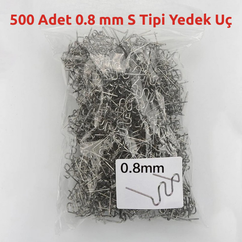 500 Adet Çelik Tampon Tamir Teli – 0.8 mm Plastik Kaynak Ucu