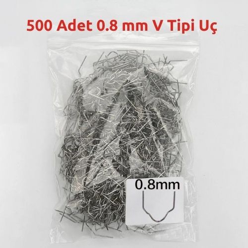 500 Adet Çelik Tampon Tamir Teli – 0.8 mm Plastik Kaynak Ucu