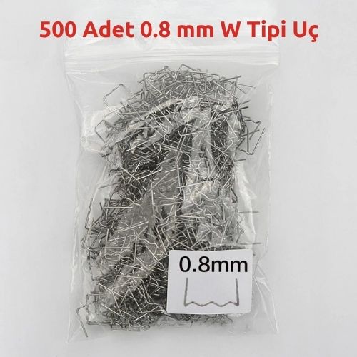 500 Adet Çelik Tampon Tamir Teli – 0.8 mm Plastik Kaynak Ucu