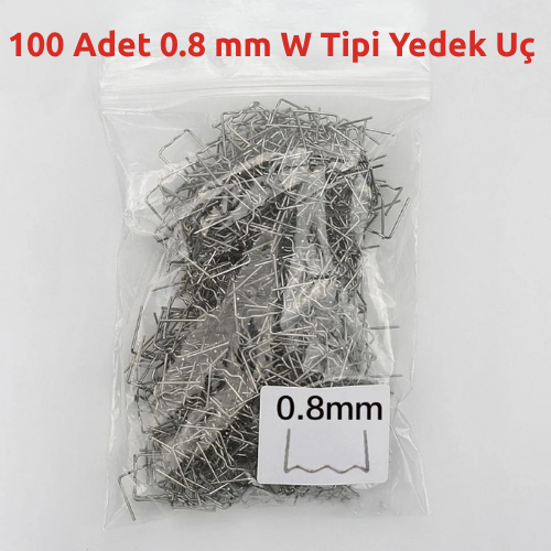 100 Adet Çelik Tamir Teli – 0.8 mm Plastik Kaynak Ucu (S V W Tipi)