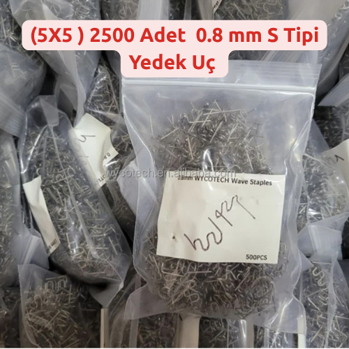 2500 Adet (5x5) S Tipi Tamir Teli – Plastik Kaynak Yedek Uç